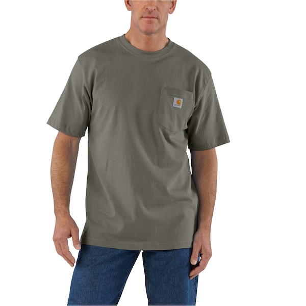 Men's K87 M LseFit HW SS Pkt TShrt 5XL REG Short Sleeve Loose Carbon Heather